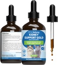 Pet Wellbeing Rinichi de sprijin de aur pentru pisici - Suporte Functie renala sanatoasa, Balanta de fluide, Nivele energetice, Rehmannia, Dong Quai - Suplimentul Herbal veterinarian-Format 4 oz (118 ml)