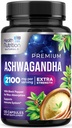 Suplimente Ashwagandha - 2100mg capsule Ashwagandha pentru femei si barbati, suport antioxidant natural, extract de root Ashwa, suport extrem de puternic cu Pepper negru, Vegan & Gluten gratuit - 120 capsule