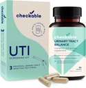 Infecţie cu tract urinar verificabil® Stripuri de screening (3ct) şi Suplimente D- Manose UTI verificabile (60ct) Ambalaj Combo