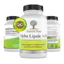 Pur şi simplu naturi Pure Alfa Acid lipoic 600 mg 120 Capsule vegetale, non-GMO Acid tioctic 4 lună de aprovizionare