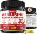 2 ambalaj 1500 mg Liposomal Berberine HCL cu Ceylon Cinnamon Bitter Melon, Organic Berberine Complex Suplimente cu Banana Leaf, Suporturi Imune & Digestion - Vegan 240 capsule