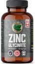 Glicinat de zinc 23 mg Supliment - 150 Capace Vegane de vitamine pure de laborator - Aminoacid sare pentru piele sanatoasa si unghii - Suporturi Sistemul imunitar, prostata, viziune - Made in Canada