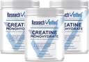 Cercetare Creatura verificata Monohidrat - Suport crestere musculara optima, creste performanta - 5000 mg Creatin Monohidrat - BioPerine - 180 Servings - Nearomat - Vegan