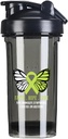 Butterfly non Hodgkin limfom Cancer Conștiința 18 Ounce Shaker Sticla Drink Mixer Leak-proof Proteina de antrenament Shakes Masa de înlocuire Shakes sticle 500ML/18 Oz negru &-3&-3
