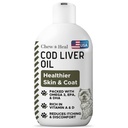 Cod pur Ulei de ficat pentru câini - 8 oz - Conține Omega 3, Omega 6, vitamina A, și vitamina D pentru a reduce mâncărimi și a promova pielea și haina, inima, comun, și sănătatea imună