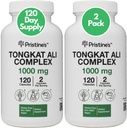 PRISTINE'S Tongkat Ali 1000MG Extract supliment capsule (2-Pack) -30 zile de aprovizionare - Suport performanta sportiv - Mens Health & Lean musculare masă - Suport imunitate