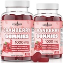 NOU VÂRSTA Cranberry Gummies tractului urinar Sanatate Gumies 1000mg - Suporturi Bladder, Rinichi, UTI - Vegetarian (Cranberry 120 Conte)