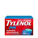 Tylenol PM Extra Putere Durere pe timp de noapte Relieiver & Caplete de ajutor pentru somn, 500 mg Acetaminofen & 25 mg HCl difenhidramină, Relief for Nighttime Aches & Pains, Non-Habit Forming, 150 ct