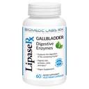 Formula vezicii biliare, Lipase, Protează şi Amilază Enzime digestive pentru reducerea balonării - Formula vegetariană, 60 Capsule Veg
