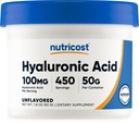 Nutricost Acid hialuronic pulbere 50 Grams - Soluble apă, pulbere fină, gluten gratuit, non-GMO