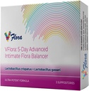VagiBiom 5-Day Vflora (L Lactobacillus crispatus + L. gasseri) to Balance Intimate Flora. Nurish si Nurture Flora buna pentru sanatatea pielii. Ultra Potent 100% Vegan natural (5 supozitoare)