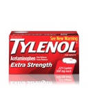 Tylenol Extra Force Caplete cu 500 mg Acetaminofen, Reliever & Fever Reductor, 225 ct