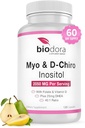 Myo & D-Chiro Inositol Supliment, cu Folate și vitamina D, 40 la 1 Ratio, Include DHEA, Ajuta la echilibrul hormonal, Funcția ovariană, 2050 mg per Serving, 120 capsule