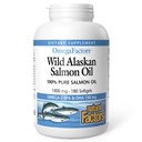 Factori naturali Uleiul de somon sălbatic din Alaska furnizează Omega-3, EPA, DHA & Vitamina D, susține sănătatea creierului și a inimii, 180 Softgels