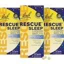 RESCUE Bach Sleep Liquid Melts, Natural Orange Vanilla Flavor, Natural Sleep Aid, Stres Relief, Homeopatic Flower Essence, Free of Melatonin, Non-Alcohol, 3 Pack, 28 Conte Fiecare