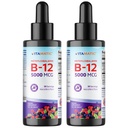 Vitamatic 2 Pachete cu vitamina B12 5000 mcg (Metilcobalamină) - Aroma naturală de Berry - Supliment sublingual - Absorbție mai rapidă - 2 OZ