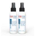 Dermasolve Stop Itch Spray cu 100% Neem Organic Ulei, Scalp și corp Psoriazis Relief, Piele uscată, Bites, Arsuri solare, Arsuri și Erupții cutanate