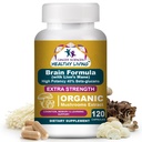 Cancer Sciences Creier Suplimente pentru Memorie si Focus - 1500 mg Brain Health Mushroom Supliment pentru Adulți și Seniori - Potență ridicată 40% Beta-Glucans pentru Suport Immune & Vitamine, 120 Capsule