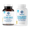 NuEthix Formulări Cortizol și supliment de suport tiroidian Bundle: Cort-Eaze Cortizol-Control Supliment, 60 capsule, 30 Serviri și Thyro-Boost Essentials, 90 capsule