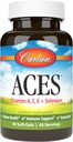 Carlson - ACES, Vitamine A, C, E + Seleniu, Cellular Health & Immune Support, Antioxidant, 90 Softgels