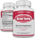 Acnee pastile- Acnee Tame Supliment - clar vitaminele pielii pastile pentru tratamentul pielii uleioase, Blemishes hormonale, Anti pete și Cystic Acnes Suplimente pentru femei, bărbați, adolescenți și adulți - 60 comprimate orale