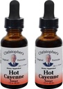 Christopher's Original Formulas Hot Cayenne Extract, 1 fl oz - Natural Herbal Supplement - Pachet de 2