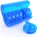 Weekly Pill Organizator 7 zi 2 ori pe zi, Sukuos cutie mare de pastile de călătorie pentru pastile/Vitamin/Fish ulei/Supplements, Daily Medicine Organizator Box, BPA gratuit caz Pilula, Ușor de curățat