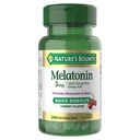 Natura lui Bounty Melatonin 3mg Dizolvare rapidă, Suplimentul de somn ajutor, Sleep Aids pentru adulți, Aroma de cireșe, 240 Conte (Pachet de 1)