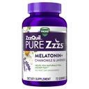 ZzzQuil PURE ZZZS Melatonin Gumies, Sleep Aid, Melatonina 2mg, cu musetel si lavanda, Melatonina Gumies de somn, Sleep Aids pentru adulti, Wildberry Vanilla Flavored, 72 Sleep Gummies