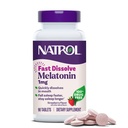 Natrol rapid dizolva Melatonina 1 mg, Sleep Support pentru adulţi