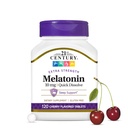 21st Century Melatonin 10mg Extra Putere, 120 Conte, Diszolvare rapida de ajutor de somn pentru adulți, Promovează relaxare și somn odihnitor, formarea non-habit, gluten-free, aroma de cireșe