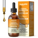 Querbetin lipozomal cu picături lichide de bromelain, 8 din 1 Corcetină 1000 mg Suplimente cu Bromelain 500 mg, Vitamina C, D3, Zinc, Elderberry, Turmeric pentru Imunitate şi Sănătate Respiratorie, 2 Fl Oz