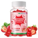 DANEW Pro Glucosamine Chondroitin Gumies cu MSM & Elderberry Extra Force - Suport comun, Supplement de suport imun antioxidant pentru adulți, Bărbați și femei.90 gume de căpșuni