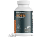 Bronson Biotin 10000mcg, Sprijină păr sănătos, piele și unghii, vegetarian, non-GMO, 360 comprimate