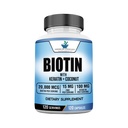 American Standard Suplimente Biotin 20000mcg cu Keratina, Nuca de cocos si Zinc, Biotin Supliment pentru Femei si Barbati,120 Capsule Veggie, 120 zile de aprovizionare