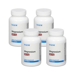 Magneziu 500 mg - Tablete cu oxid de magneziu - Supliment alimentar - 100 Număr de comprimate (4 ambalaje)