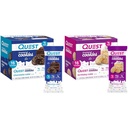 Quest Prăjituri îngheţate Twin Pack, tort de ciocolată 16 cookie-uri şi tort de naştere 16 cookie-uri, 1g zahăr, 10-11g proteine, 2g carbohidraţi net