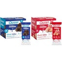 Quest Nutriție cookie-uri Frosted Twin Pack Bundle, tort de ciocolată 1g zahăr 11g Proteine 2g Net carbohidrați și căpșuni tort 1g Zahăr 10g Proteine 2g Net carbohidrați, Gluten gratuit, 16 cookie-uri Fiecare