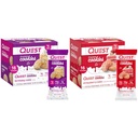 Quest Frosted cookie-uri Twin Pack cu tort ziua de nastere 1g zahăr 10g proteine 2g Net carbohidrati Gluten gratuit 8 Conte și căpșuni tort 1g zahăr 10g Proteine 2g Net carbohidrati Gluten gratuit 16 cookie-uri