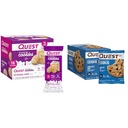 Quest Nutriție cookie-uri Frosted Twin Pack Ziua de naștere Tort 1g Zahăr 10g Proteina 2g Net carbohidrati Gluten gratuit 8 Conte & Ciocolata Proteina Cookie 12 Conte