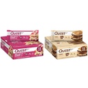 Quest Nutriție White Ciocolată Zapberry Proteine Baruri, Proteină mare, Carb scăzut, Gluten gratuit, Keto Friendly, 12 Conte & S'mores Proteine Bar, Proteină mare, Carb scăzut, Gluten gratuit, Keto Friendly, 12 Conte
