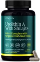 Urolithin-A Complex w Shilajit, Organic Sea Moss, Ashwagandha & Tongkat Ali, Natural Energy, Libido, Hormone Echilibrul, și Focus pentru bărbați și femei (Made in USA - 3rd Party Testat)