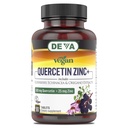DEVA Vegan Querbetin 500mg Plus 25mg Zinc cu Elderberry, Echinacea și extracte Oregano -Nu ingrediente animale - 90 comprimate, 1-Pack