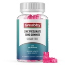 Gume de zinc - Picolinat de zinc 50mg, Zahar gratuit, supliment picolinat de zinc extrem de absorbabil pentru copii si adulti, crestere suport, Functie imuna, Sanatate pielii, 60 gume