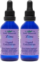 Eidon Ionic Minerale Liquid Zinc concentrat - Ionic Zinc supliment picături pentru adulți și copii, Suport Immune System, Păr și Piele, Ficat și Rinichi Sănătate, Scutește Stresul - 2 oz (Pachetul de 2)