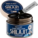 Pure Himalayan Shilajit Resin 500 mg Putere maxima Organic fuzelian Acid Complex pentru barbati si femei Lab testat cu 85 + Trace Minerale 