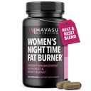 Timp de noapte Fat Burner pentru femei - Appetit Suppressant pentru pierderea in greutate - 60 Conte - Herbal Metabolism Booster cu Melatonina pentru Sleep Support - Capsule Vegan, Non-GMO - 2 luni de aprovizionare