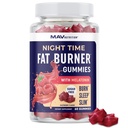 Night Time Fat Burner Gummies with Melatonin for Sleep & Weight Loss Suppressant & Metabolism Booster, Shred Belly Fat While You Sleep 