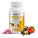 Heivy NEW Children Multivitamine Chewable - 120 comprimate pentru os, ochi, și vitamina de sănătate - susține creșterea și dezvoltarea cu vitamina D3, C & B-complex