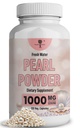 Pearl Powder Supliment pentru sănătatea pielii - Anti-Aging, Antioxidant & Colagen Productie - ochi sanatosi, par &amp; unghii, Suporturi Imunitate, Mood si somn - Cu calciu & Amino Acids 120 capsule 1000mg